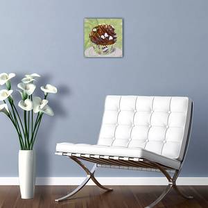 Print achter glas Cupcake on green 50x50cm