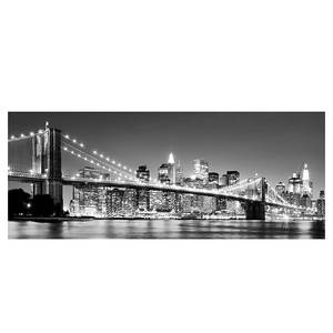 Immagine su vetro New York 80x30 Nero - Bianco - Vetro - 80 x 30 x 0.5 cm