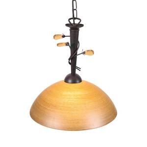 Suspension en verre Rustic Flower Métal Marron 1 ampoule