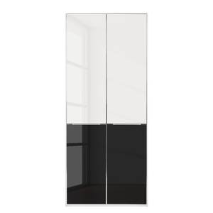 Anbauelement Chicago II Glas Weiß / Glas Schwarz - Höhe: 216 cm