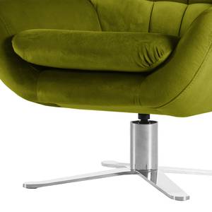 Sessel Chassy Microfaser Avocado - Mit Hocker