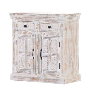 Commode Madhya II Manguier partiellement massif Blanc