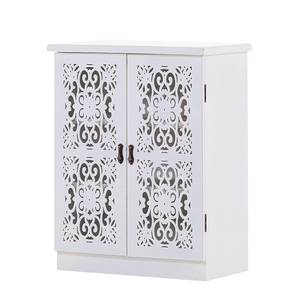 Commode Asheville I Sapin partiellement massif Blanc vintage