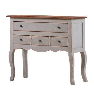 Commode Nolada I Bois massif vieilli Gris