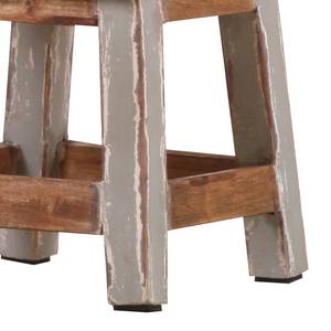 Tabouret Nolada Bois massif vieilli Gris