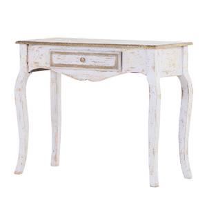 Tavolo console Alamada Legno massello di mango Bianco