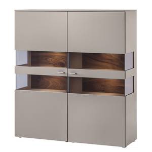 Highboard Anzio Matt Fango / Astnussbaum - Mit Beleuchtung