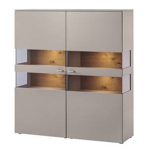 Highboard Anzio Mat fango/Balkeneikenhout - Met verlichting