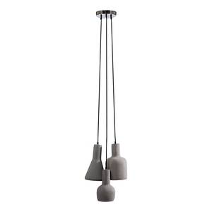 Hanglamp Massy 9 cement/staal