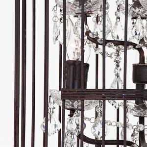 Hängeleuchte Cage Chandelier Eisen/Glas - Durchmesser: 56 cm
