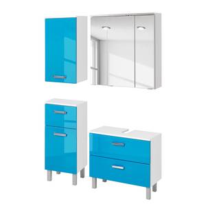 Armoire suspendue a-qua Turquoise brillant / Blanc