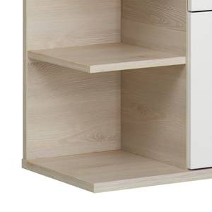 Lage kast Quickset 371 II Ida lichte pijnboomhouten look/hoogglans wit