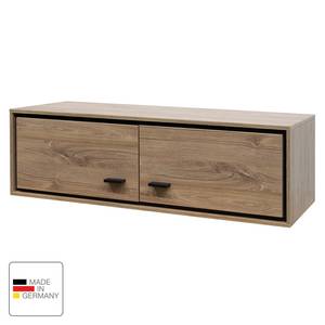 Wandkast Malpas Stirling eikenhouten look/mat zwart