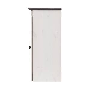 Armoire suspendue Senna I Pin massif - Blanc / Havanna