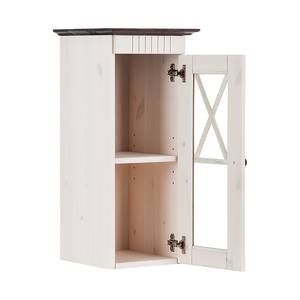 Armoire suspendue Senna I Pin massif - Blanc / Havanna