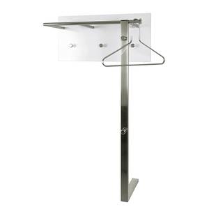 Porte-manteaux mural Felipe III Chrome / Blanc brillant