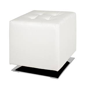 Tabouret capitonné Trafalgar Imitation cuir Blanc