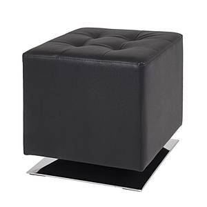 Tabouret capitonné Trafalgar Imitation cuir Noir