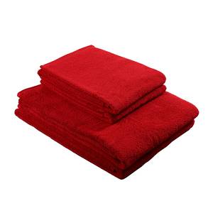 Handdoeken- en badhanddoekenset 4-delig - 100% katoen - rood