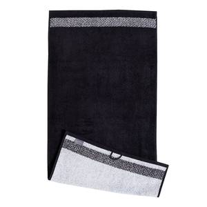 Handdoeken Borgo (2-delige set) katoen - Zwart/wit