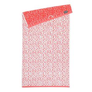 Serviette de bain Jackson Coton - Rouge / Crème