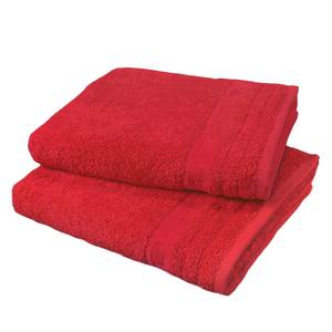 Handdoeken Travemünde (2-delige set) katoen - Rood