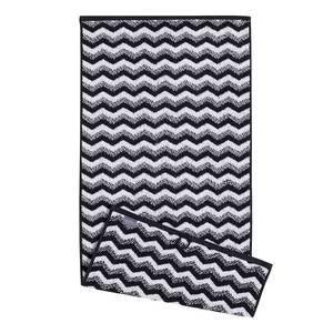 Serviettes de toilette Zonza (lot de 2) Coton - Noir / Blanc