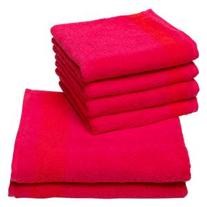 Serviettes de toilette Borgo Coton - Rouge