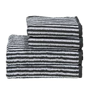 Serviette de toilette Day Stripes I Étoffe de coton - Blanc alpin / Anthracite