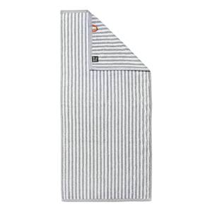 Set handdoeken Day Stripes I (4-delig) katoen - Wit/zilverkleurig