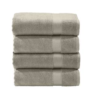 Set de 4 serviettes de toilette Deluxe Étoffe de coton - Taupe