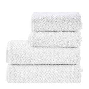 Serviette de toilette Prov Honeycomb II Étoffe de coton - Blanc