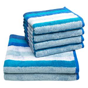 Serviettes de toilette Sisco Coton - Bleu
