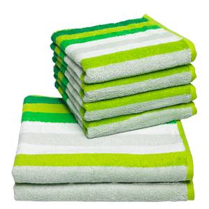 Handdoeken Sisco (6-delige set) katoen - Groen