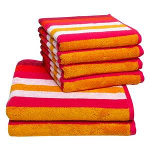 Handdoeken Sisco (6-delige set) katoen - Rood