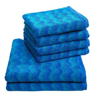 Handdoeken Zonza (6-delige set) katoen - Blauw