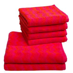 Serviettes de toilette Zonza Coton - Rouge