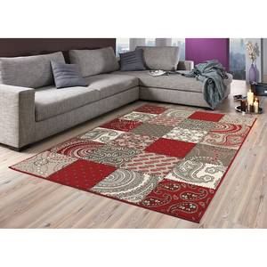 Tapis Prime Pile Gris / Rouge - 60 x 110 cm