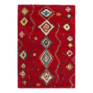 Tapis Geometric Fibres synthétiques - Rouge - 160 x 230 cm