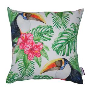 Housse de coussin T-Colorul Toucan Coton - Vert / Blanc