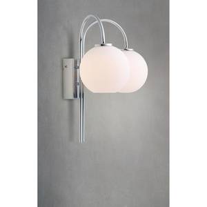 LED-wandlamp Ballon I glas/metaal - 2 lichtbronnen