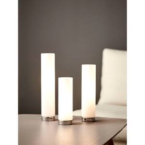 Lampe Mini Tube Verre / Métal - 3 ampoules - Chrome / Blanc