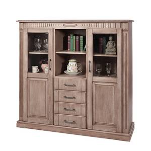 Highboard Parzival II deels massief eikenhout - truffelkleurig