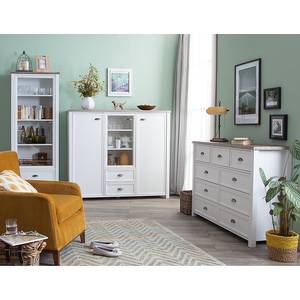 Highboard Chateau wit/San Remo eikenhouten look