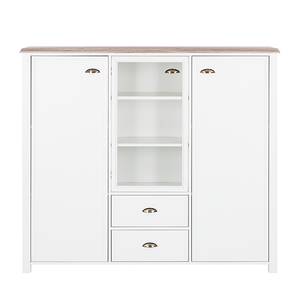 Highboard Chateau wit/San Remo eikenhouten look