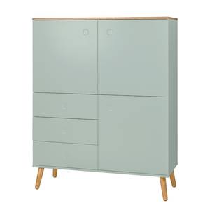 Highboard Dot deels massief eikenhout - Mintkleurig