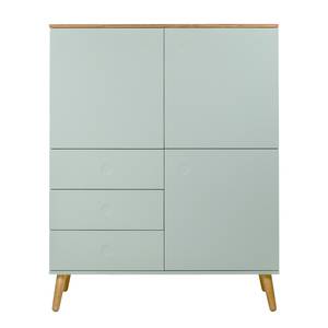 Highboard Dot deels massief eikenhout - Mintkleurig