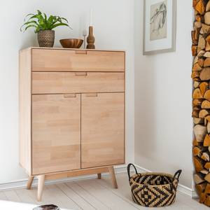 Credenza FINSBY Legno di faggio parzialmente massello - Faggio oliato bianco