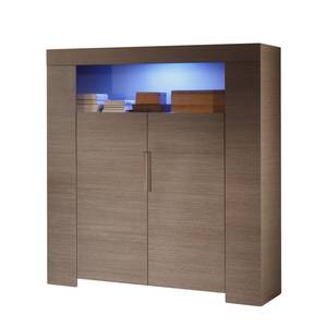 Highboard Gladiolo Grijze eikenhouten look - Met verlichting