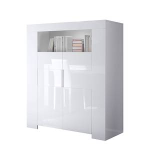 Credenza Gladiolo Bianco lucido / Bianco - Con illuminazione